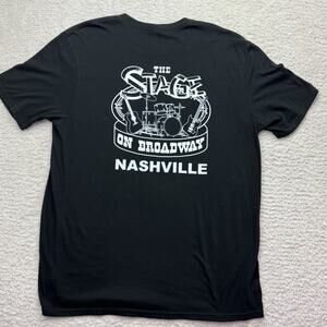 The Stage On Broadway Nashville Country Music T-Shirt Dist Rict Perfect Black XL